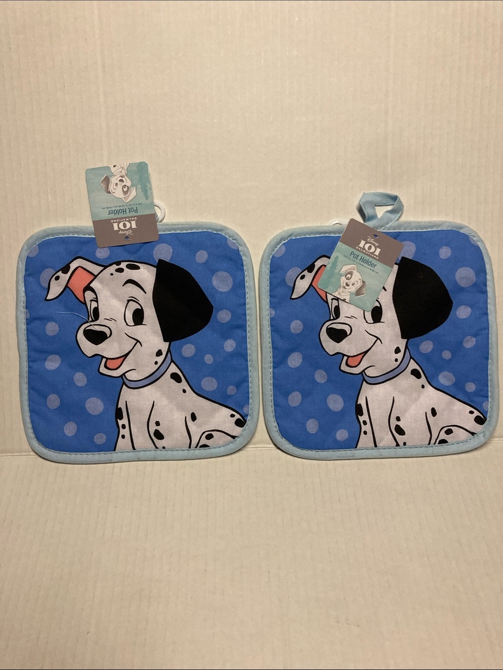Disney Blue 101 Dalmatians Pot Holders - Set of 2